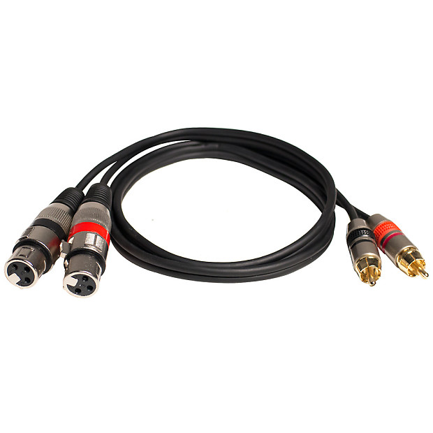 Seismic Audio SAXMRM-2x3 Dual XLR Female to Dual RCA Male Patch Cable - 3' image 1