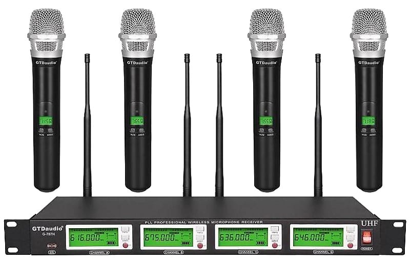 GTD Audio 4x800 Channel UHF Diversity Professional Wireless