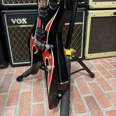 B.C. Rich Warlock Black & Red Tribal image 4