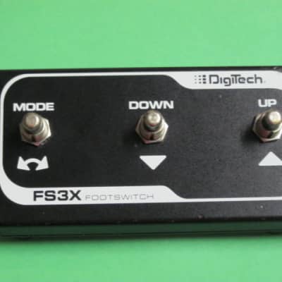 used (less than light average wear) DigiTech FS3X Footswitch (Black Casing with White & Black Graphic) NO box / NO paperwork (NOTE: you need a TRS STEREO Cable - NOT included - for this footswitch to work) image 2