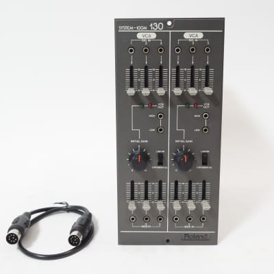 Roland SYSTEM-100M Model 130 Dual VCA Modular Analog Synthesizer w/ 8-Pin Cable