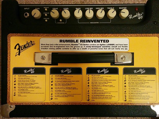 Fender Rumble 40 V3 40-Watt 1x10" Bass Combo Amp image 3