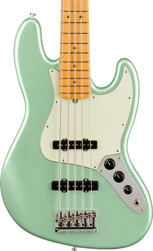 Fender American Professional II Jazz Bass V Maple Fingerboard, Mystic Surf Green image 1