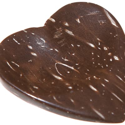 W4M Coconut Luxury Guitar Pick - Heart Shape - Right Hand - Dimple Thumb - Groove Index image 3