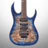 Ibanez RG1070PBZ Premium Electric Guitar (with Case), Cerulean Blue Burst, Blemished