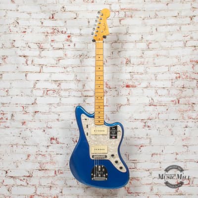Fender American Ultra Jazzmaster Electric Guitar Cobra Blue image 2
