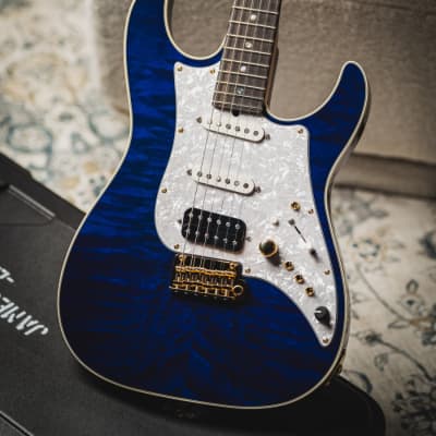 James Tyler Japan Studio Elite Deluxe HSS QMT-Trans Royal Blue w
