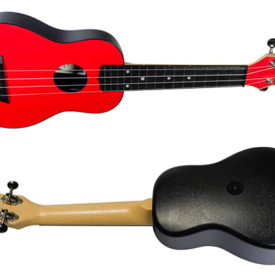 Flight TUS35 Red Travel Soprano Ukulele New - plastic and a laminate linden top - red image 6