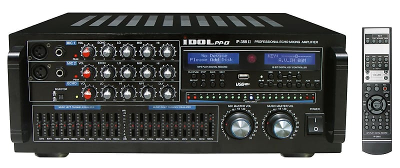 IDOLpro IP-388 II 1400W Professional Karaoke Mixing Amplifier
