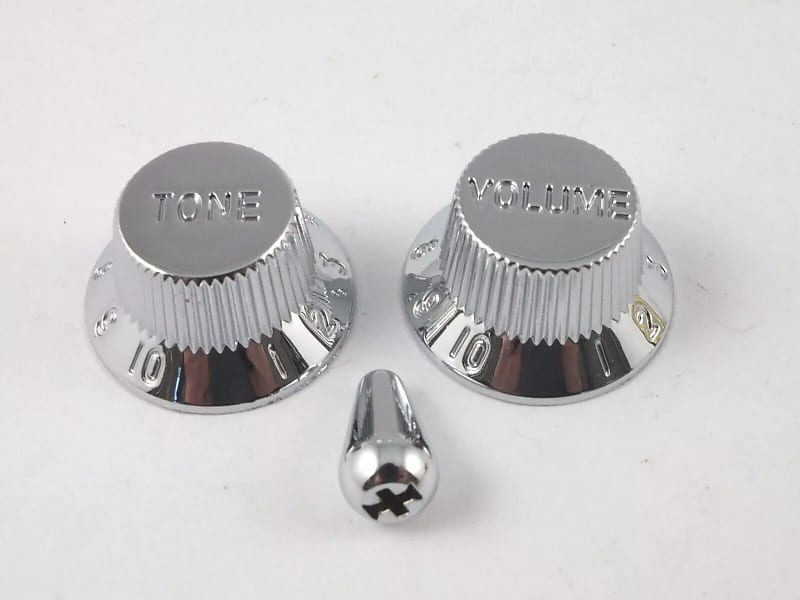 Chrome Volume & Tone Knobs + Matching Tip to fit Ibanez or | Reverb UK