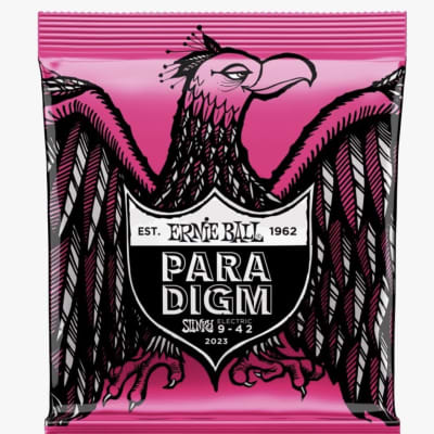Ernie Ball ERNIE BALL 1962 LOGO HAT L/XL/Paradigm 9-42 pack, One set of 3 Flat Ribbon Patch Cables 6” image 2