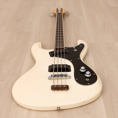 2000s Mosrite Custom '65 Ventures Model Bass Pearl White, Kurokumo Japan image 10