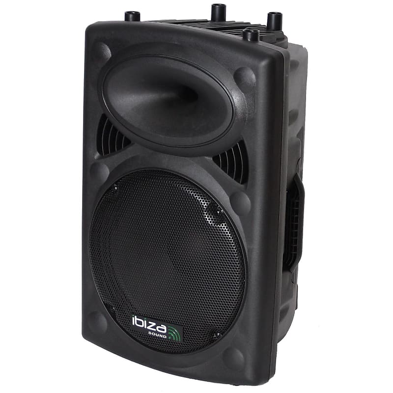 Ibiza SLK12A-BT Active Speaker 12/30cm, 700W with Integrated Amplifier -  Bluetooth, USB, SD, AUX, Plug & Play - Black