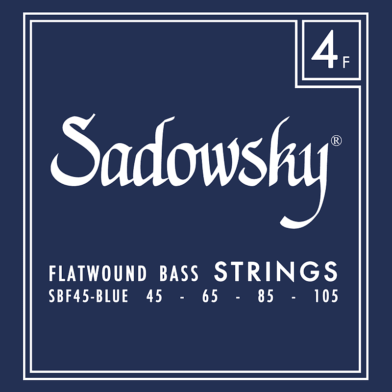 Sadowsky Blue Label Bass Strings, Stainless Steel Flatwound, 4-String Set (045-105) image 1