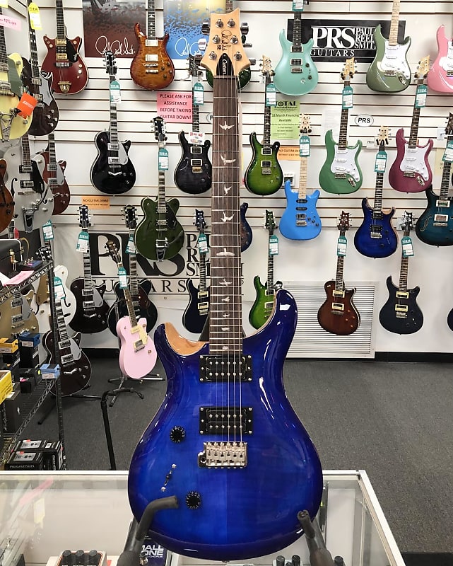 PRS SE Custom 24 Left-Handed Faded Blue Burst with Gig Bag PRS SE Custom 24 Left-Handed Faded Blue Burst with Gig Bag