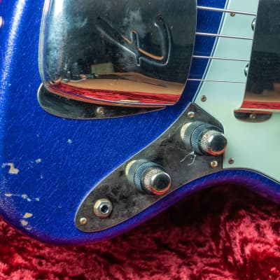 2018 Fender Custom Shop '64 Jazz Bass Stacked Knobs Purple Sparkle Aged*853-r052Bass image 5