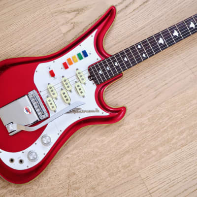 1990s Teisco Spectrum 5 Vintage Reissue Guitar Metallic Red 1990s Teisco Spectrum 5 Vintage Reissue Guitar Metallic Red