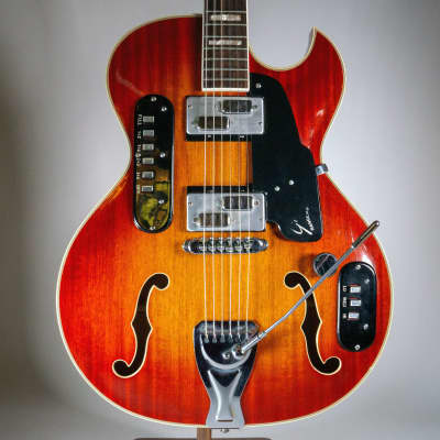 1967 Goya Rangemaster Italian Hollowbody Electric Guitar - Cherry Burst image 1