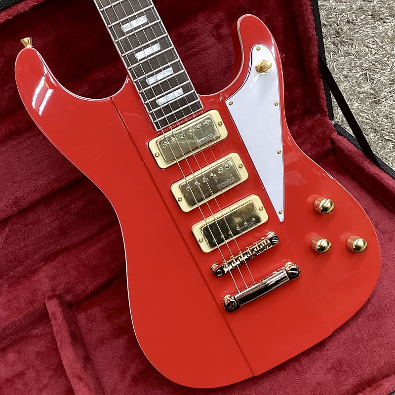 Joe Doe Guitars×Vintage JDV34 Gas Jockey Gas Pump Red