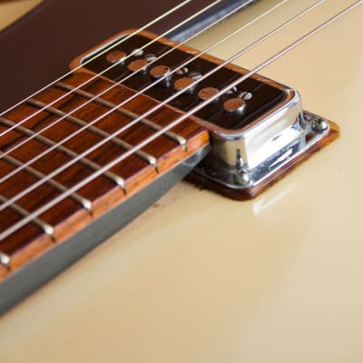 Gretsch  PX-6187 Clipper Arch Top Hollow Body Electric Guitar (1957), ser. #22985, original grey hard shell case. image 13