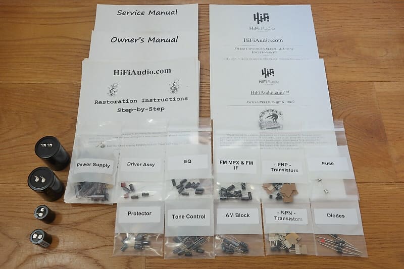 Sansui seven restoration kit filter capacitor repair rebuild fix  			