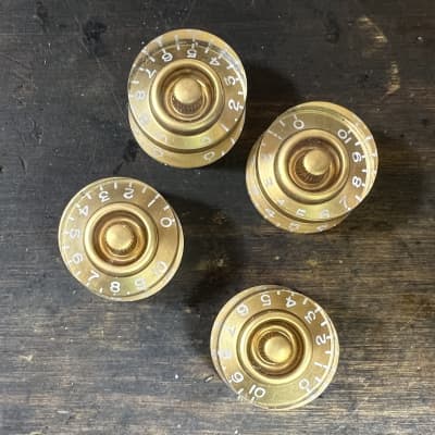 Hosco Speed knobs for Les Paul Custom ®️ USA size gold. for sale