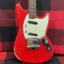 1966 Fender Mustang Guitar with Rosewood Fretboard Dakota Red Refin