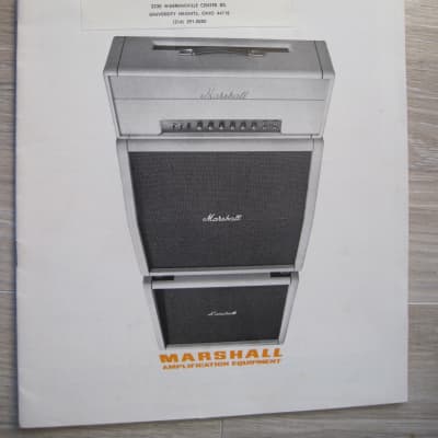 Marshall Catalog c.1969 Super lead, Marshall Major,cabinets, PAs etc image 1