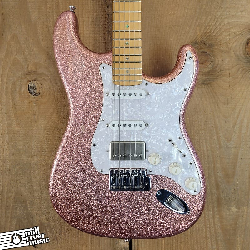 ESP Custom Shop HSS Electric Guitar MIJ 2012 Pink Sparkle w/ SKB Case image 1