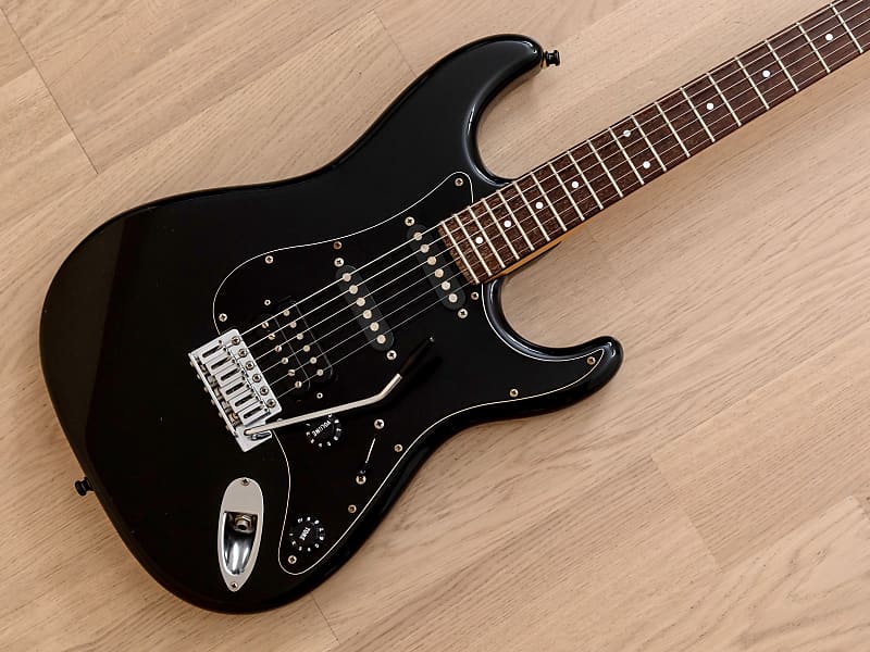 1987 Fender Stratocaster ST314-60 Medium Scale HSS Vintage Electric Guitar  Black, Japan MIJ Fujigen