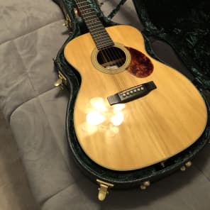 Johnson JO27 acoustic guitar w/ K&K mini pickup, case | Reverb