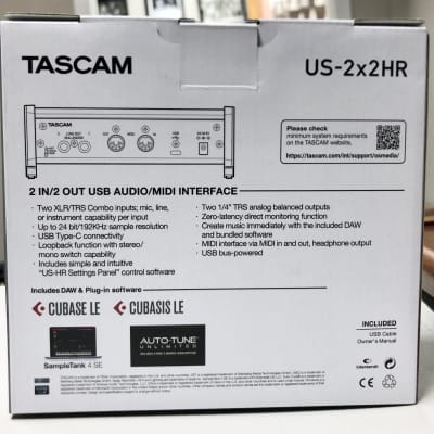 TASCAM US-2x2HR High Resolution USB Audio Interface 2020 - Present - Black image 6