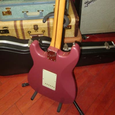 1994 Fender American Standard Stratocaster Burgundy Mist w/ Matching Headstock image 5
