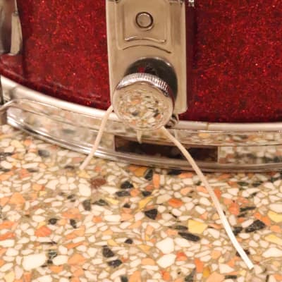ZIM-GAR 5.5x14" Snare Drum Red Sparkle Vintage 1970's MIJ image 6