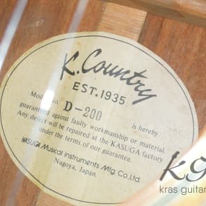 K.Country D-200 1970`s Natural | Reverb
