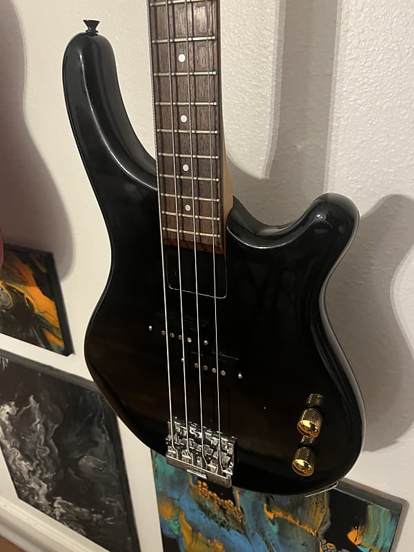 Washburn B-2 MIJ 1980's Bass w/ OHSC - Gloss Black | Reverb