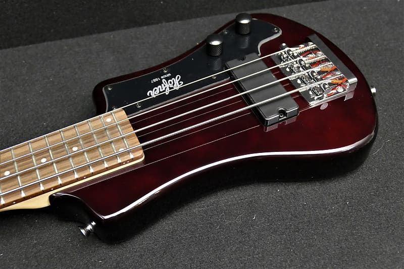 Hofner Shorty Solid Body TRAVEL Electric Bass Guitar HCT-SHB-RB Root Beer with Gig Bag 30" scale image 1
