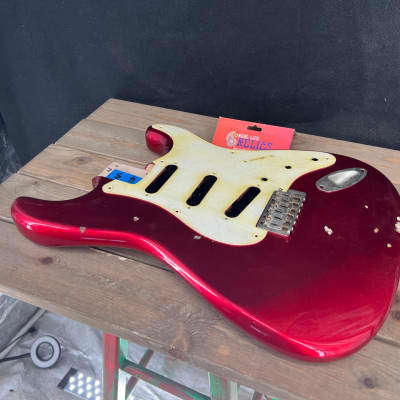 Real Life Relics Strat® Stratocaster® Body Aged Candy Apple Red  #2 image 6