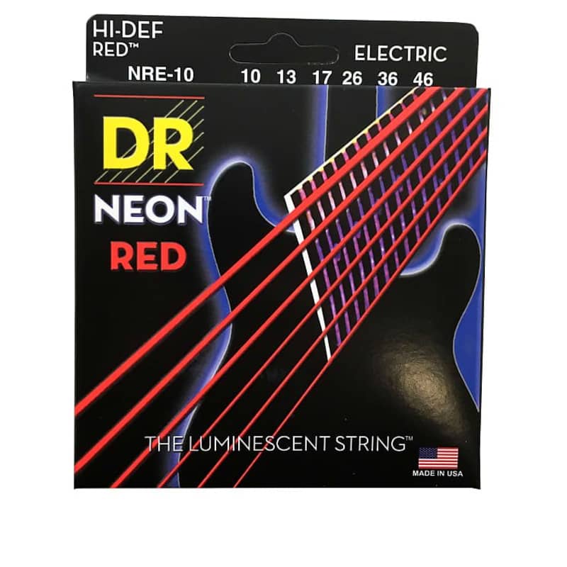 DR Strings Guitar Strings Electric Neon Red 11 50 Heavy Reverb