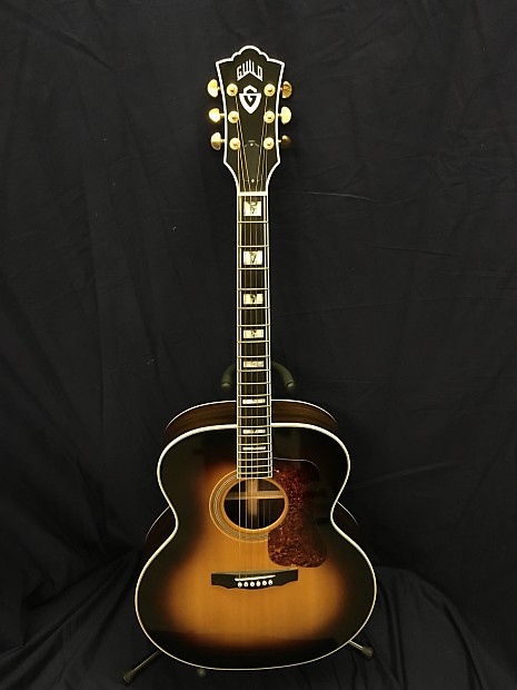 Guild F50R sunburst with hard shell case | Reverb