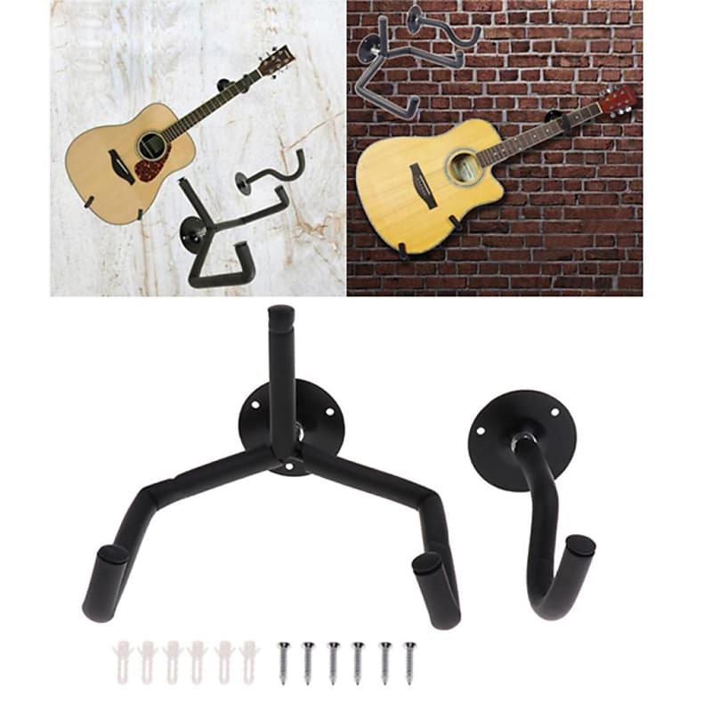 2pcs/set Horizontal Guitar Wall Mounted Holder for Electric Reverb