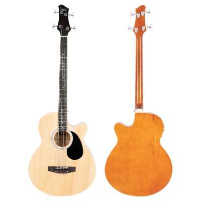 Glarry GMB101 4 string Electric Acoustic Bass Guitar w/ 4-Band Equalizer EQ-7545R 2020s - Burlywood image 18