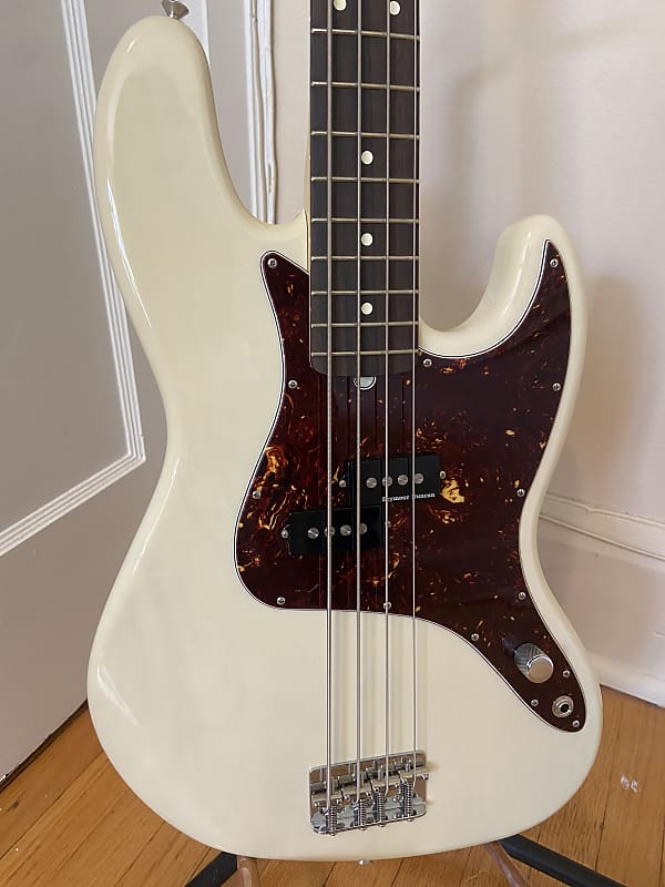 2015 Fender Mark Hoppus Signature Jazz Bass White Blonde Reverb