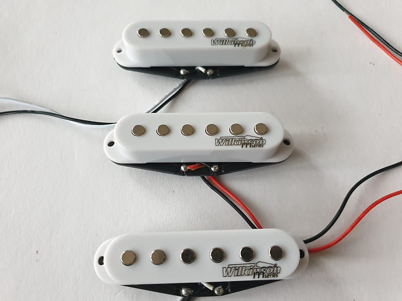 Wilkinson stratocaster MWHS high output ceramic guitar pickups set white image 1