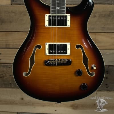 PRS SE Hollowbody II Electric Guitar  Tri-Color Sunburst w/ Case image 2