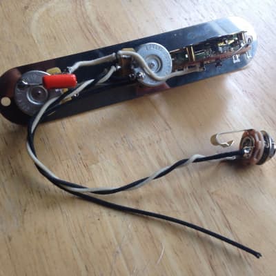 Fender Telecaster Wiring Harness Upgrade 250k CTS Pots .022 Orange Drop Cap Oak Grigsby Switch image 2
