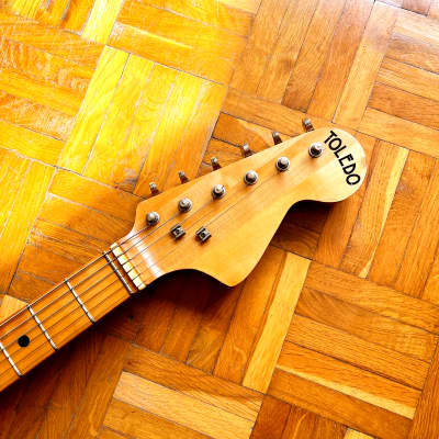 Toledo (by Aria) vintage strato-style electric guitar probably made in Japan in early 1970s! Low Action! image 8