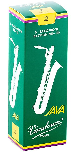 Vandoren SR342 Java Green Series Baritone Saxophone Reeds - Strength 2 (Box of 5) image 1
