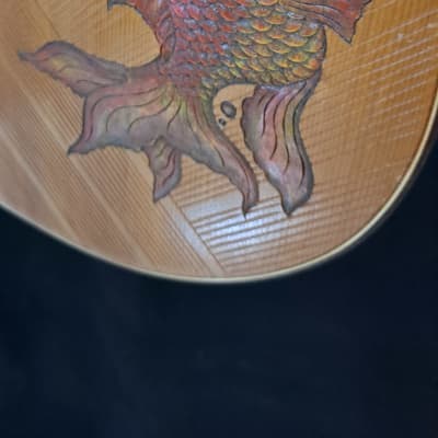 Blueberry NEW IN STOCK Handmade Acoustic Guitar Grand Concert Fish Motif image 12