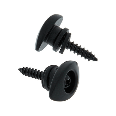 Planet Waves Elliptical End Pins Safety Strap Buttons Black PWEEP102 for sale